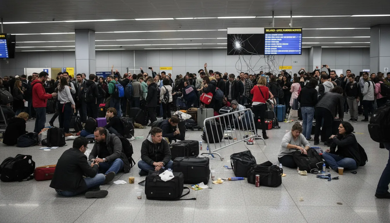 Ilustrasi disorderly: Not neat or organized; chaotic.