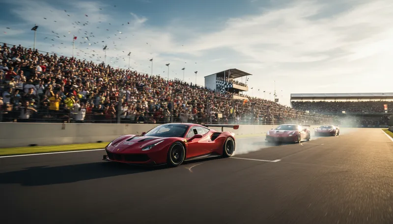Illustration of ferraris: Luxury sports car brand.