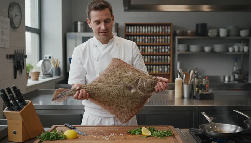 Illustration of skate: type of flat-bodied fish