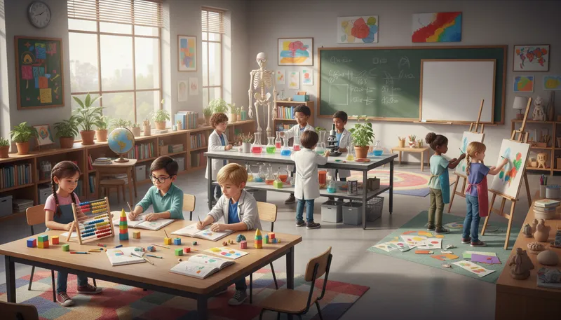 Illustration of curriculum: a set of courses offered by a school