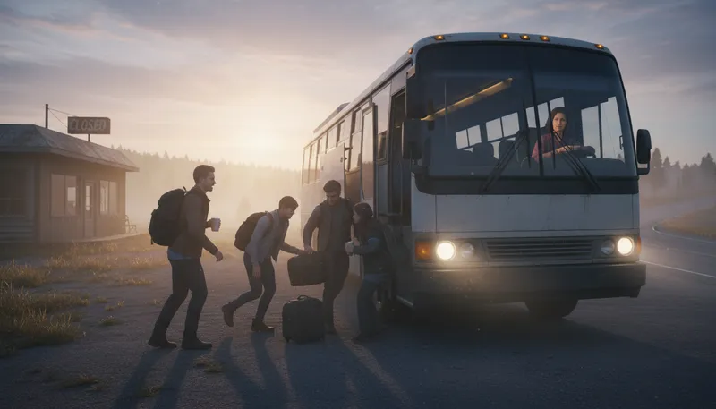 Illustration of get the show on the road: start an activity or event.