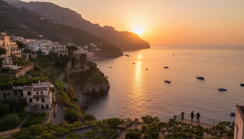 Illustration of sorrento: A coastal town in Italy.