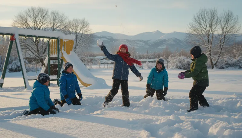 Illustration of cast snowballs: to throw snowballs for fun