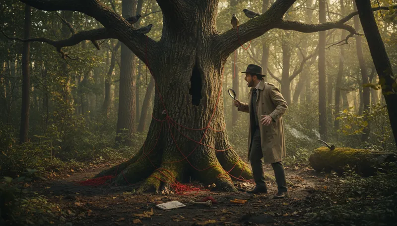 Illustration of bark up the wrong tree: pursue the wrong course of action