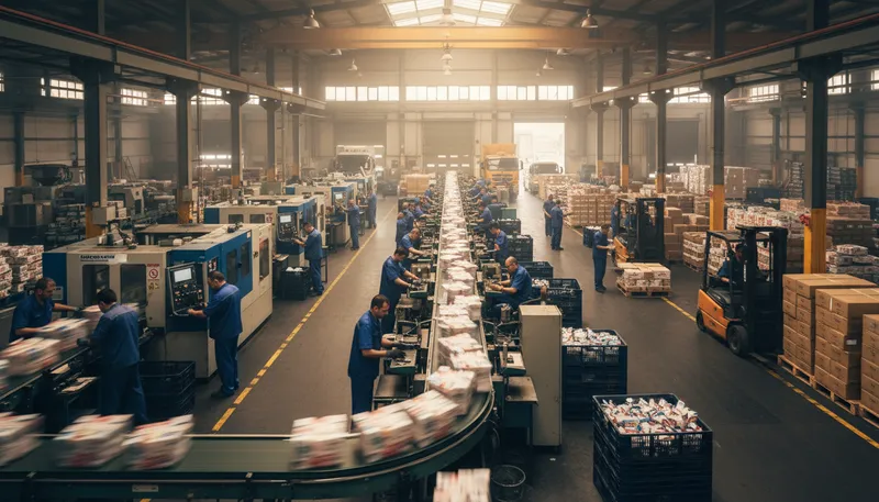 Illustration of throughput: The rate of production or processing.