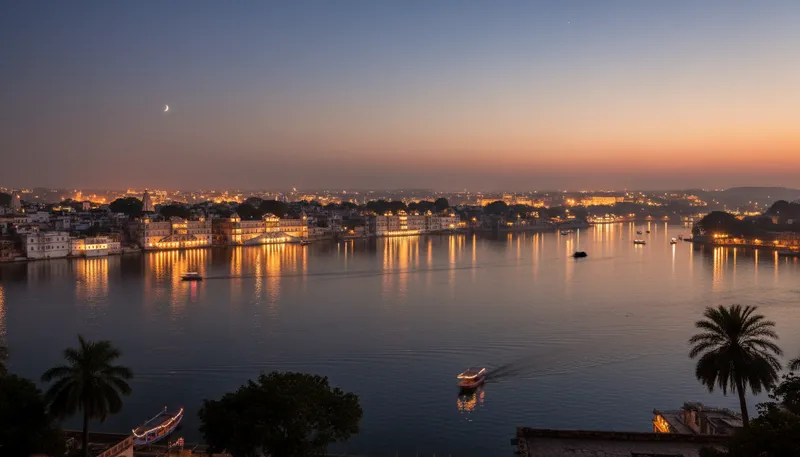 Illustration of udaipur: A city in Rajasthan, India.