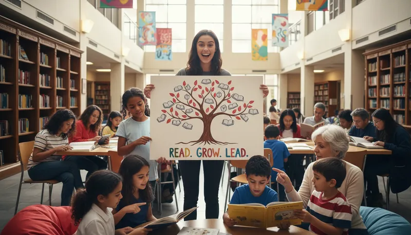 Illustration of poster child: A person representing a cause or idea.