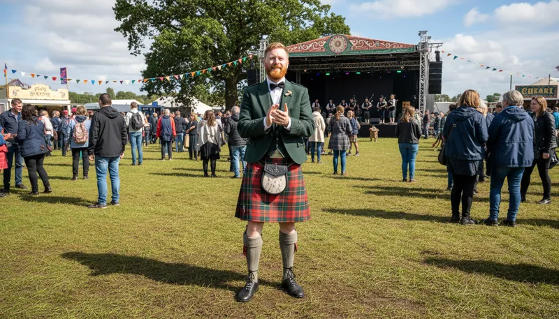 Illustration of scotsman: A man from Scotland.