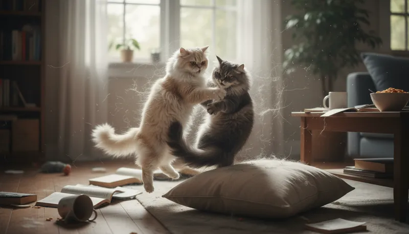 Illustration of the fur flies: a fight or argument breaks out