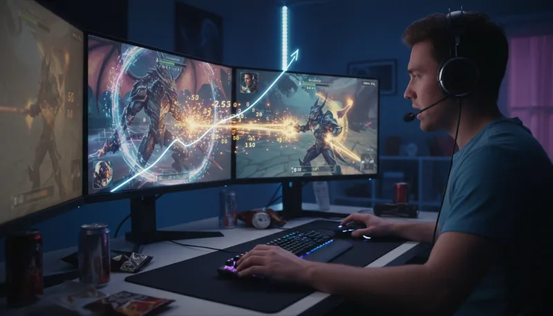 Illustration of dps: damage per second in gaming contexts