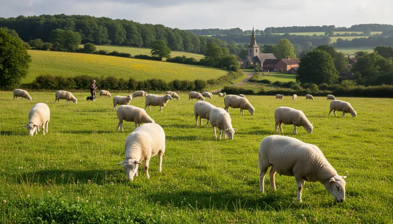 Illustration of bedfordshire: A county in England, known for its countryside.