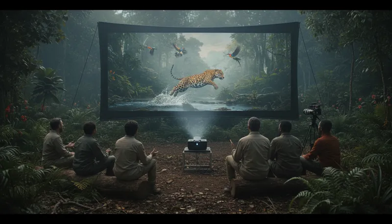 Illustration of mondo: A genre of film focusing on exotic locations.