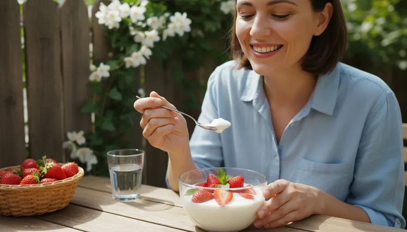 Illustration of yogurt: A creamy dairy product made from fermented milk.