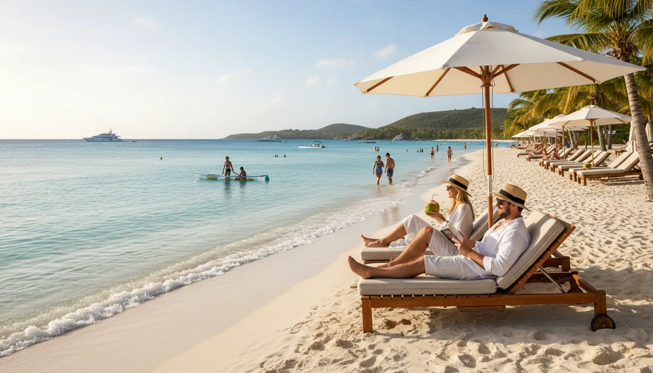 Illustration de Anguilla : A Caribbean island known for its beaches.