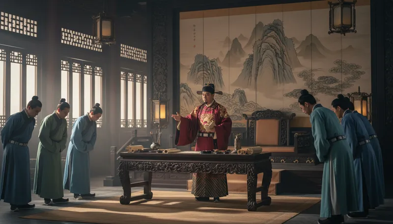 Illustration of mandarin: high-ranking official in Chinese government