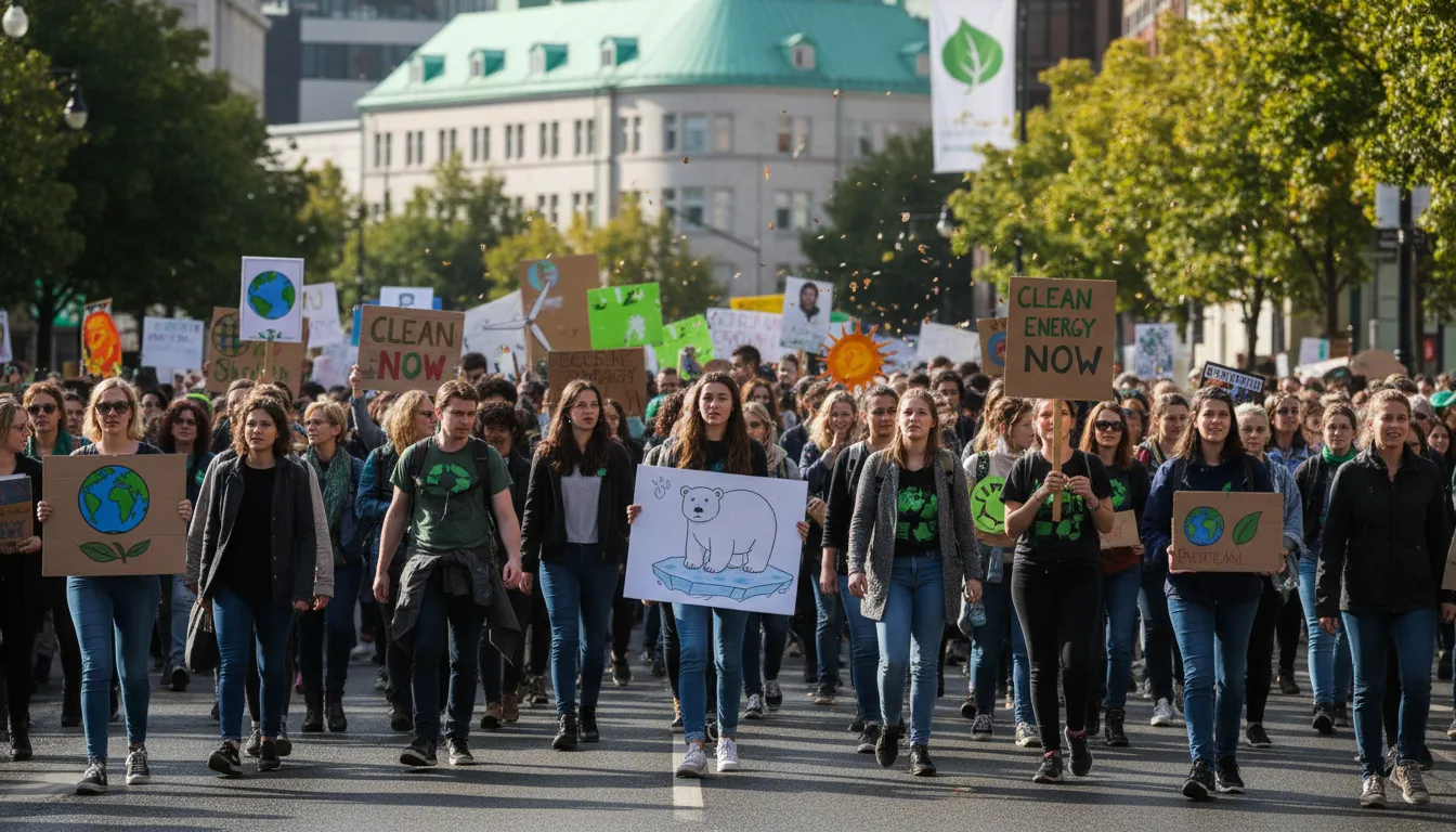 protest 일러스트: a public demonstration against something.