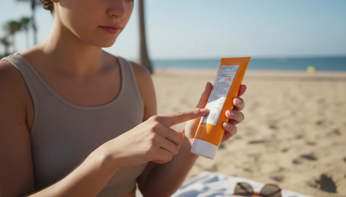 SPF 的插图：A measure of sunscreen's effectiveness against sunburn.