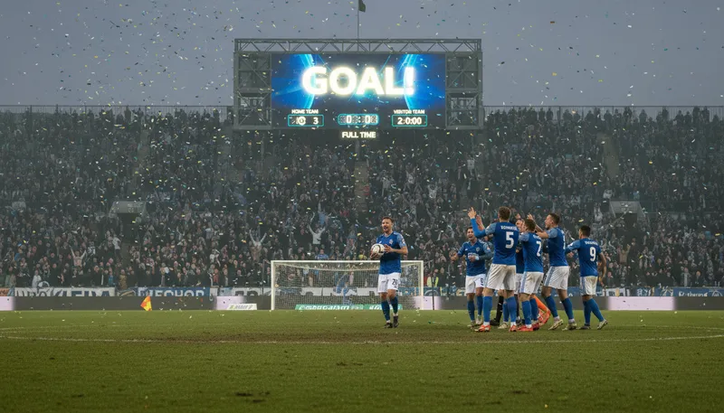 Illustration of scoreboard: a board showing the score in a game.