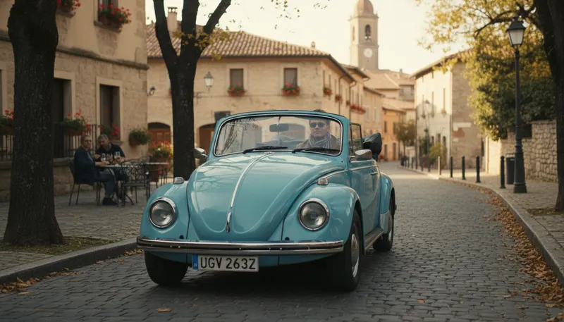 Illustration of VW: short for Volkswagen, a car brand