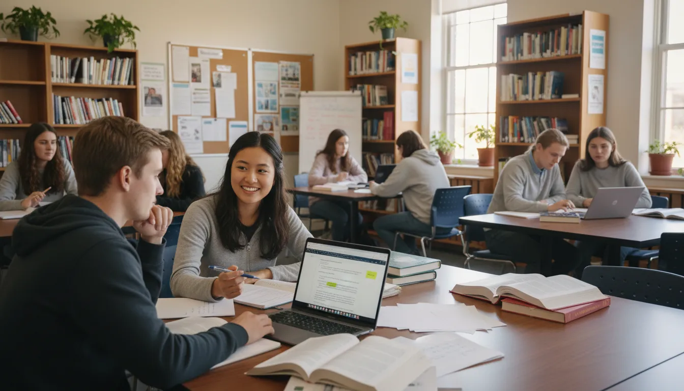 Illustration of tutoring: Private teaching given to one student or a small group.