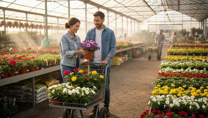 Illustration of nursery: a place where plants are grown for sale