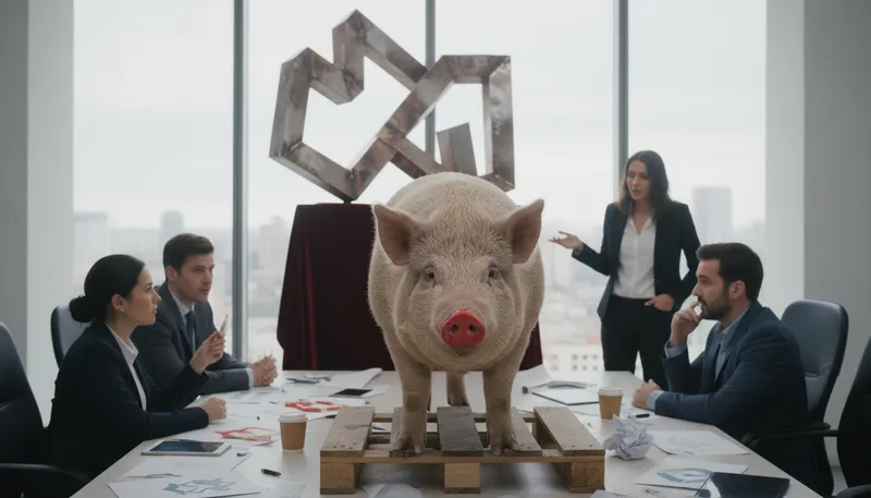 Illustration of put lipstick on a pig: To make something bad look better superficially.