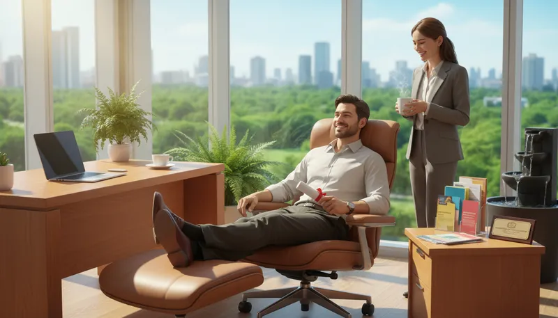 Illustration of cushy: Comfortable and easy, often with minimal effort.