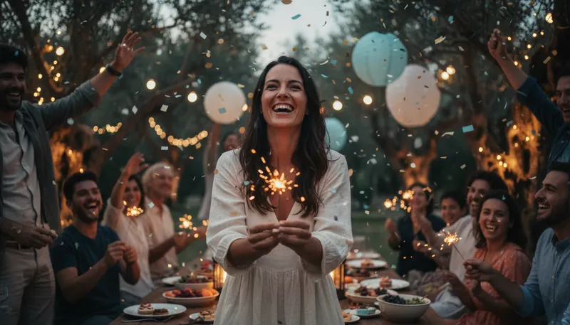 Illustration of happiness: A state of joy and contentment.