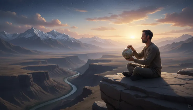 Illustration of sub specie aeterni: from a perspective of eternity