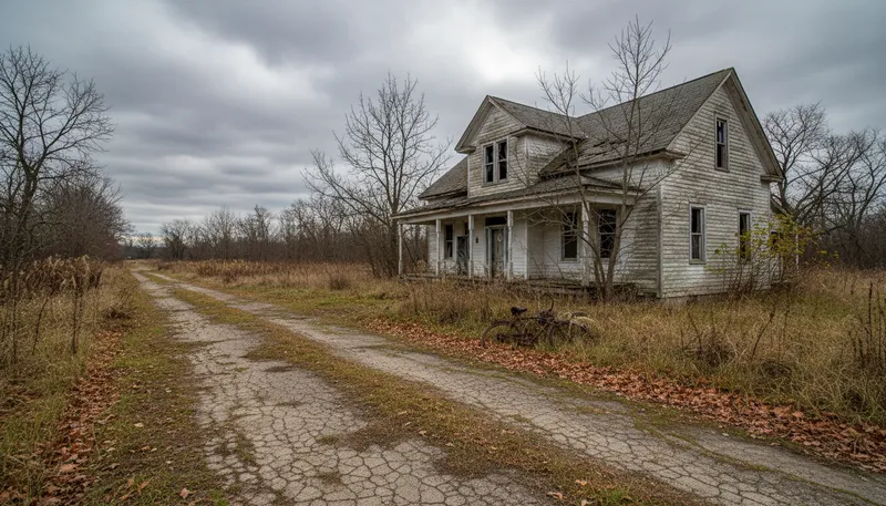 Illustration of derelict: In a very poor condition due to neglect.