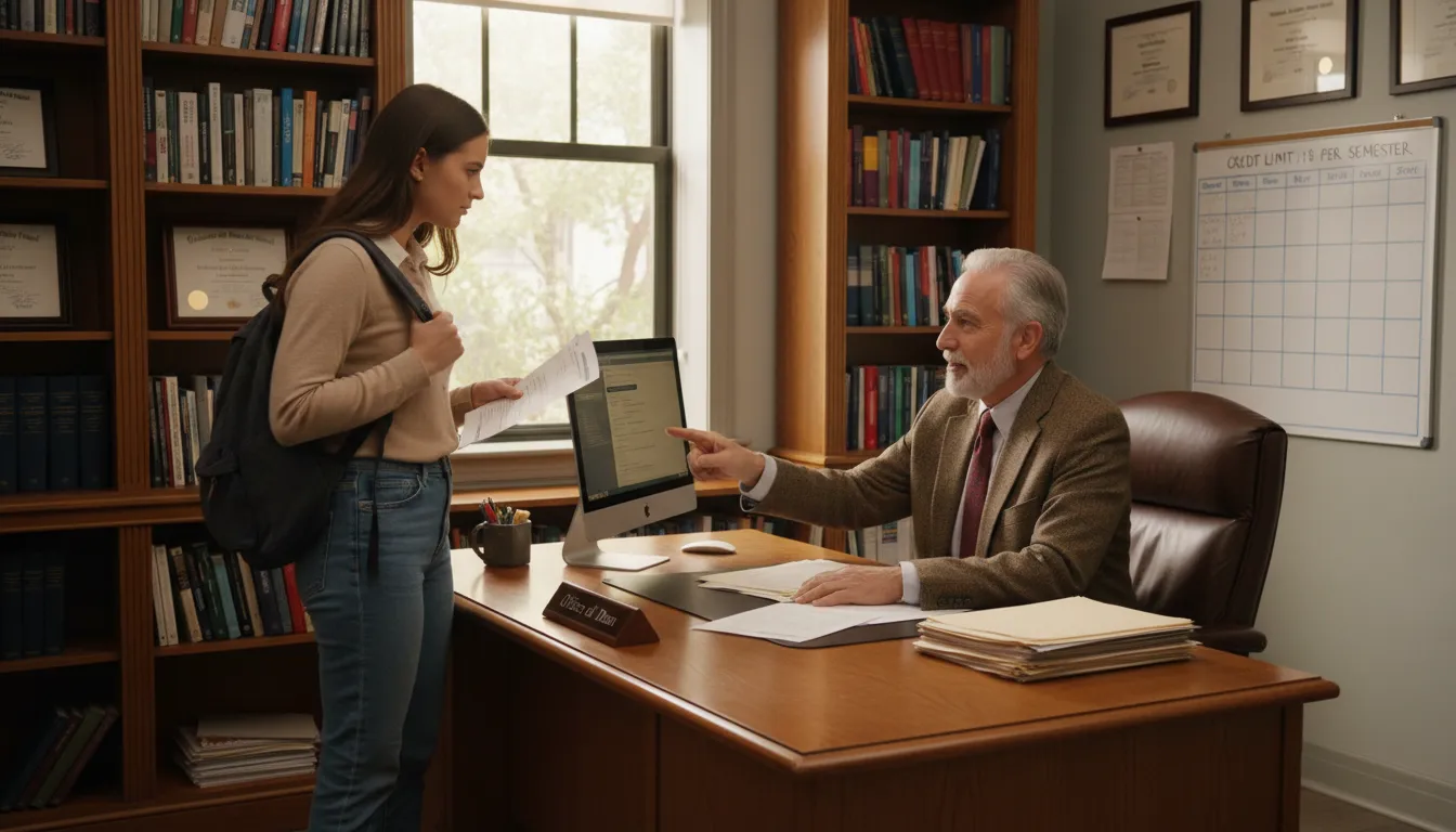 Illustration of dean: A senior university official in charge of a college or department.