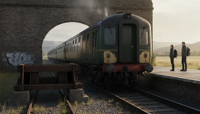 Illustration of end of the line: Final point or conclusion of something.