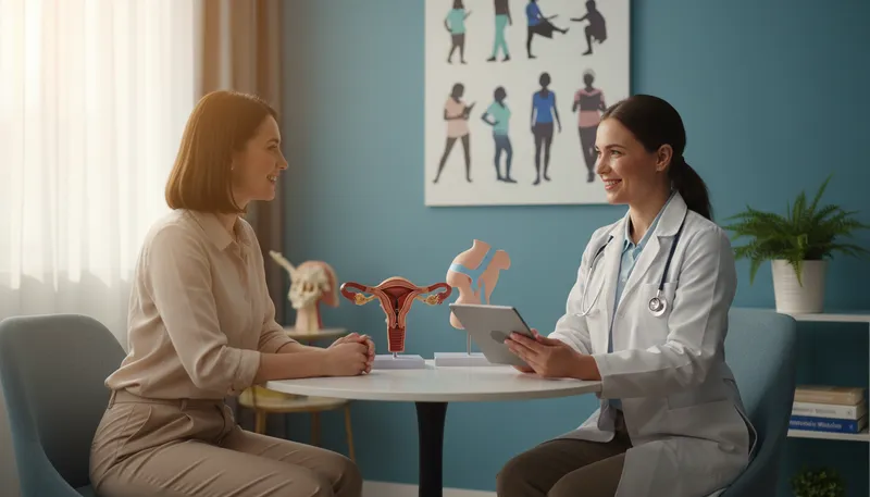 Illustration of gynecology: Medical practice focused on women's reproductive health.