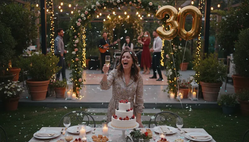 Illustration of thirties: the decade between 30 and 39 years old