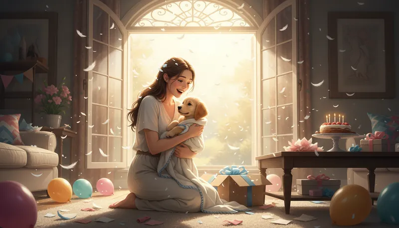 Illustration of gift from above: A wonderful or unexpected blessing.