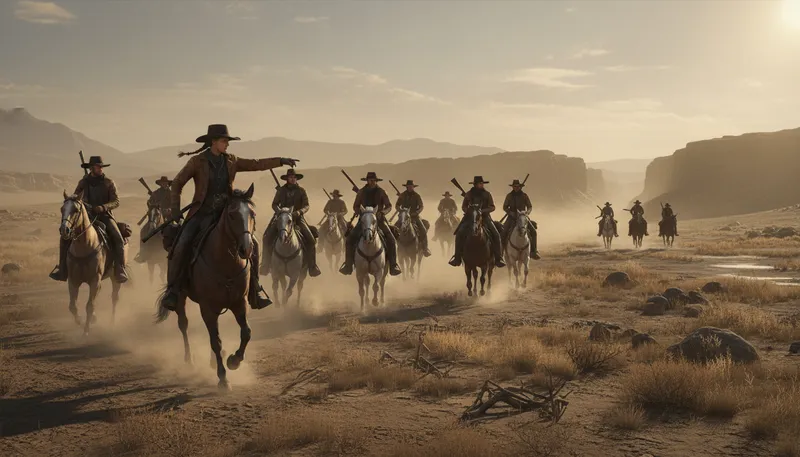 Illustration of posse: a law enforcement group