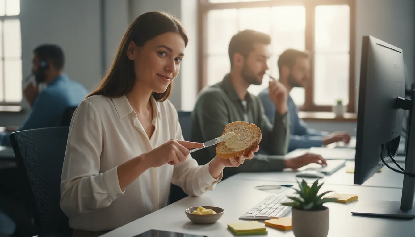 Illustration von whatever butters your bread: whatever makes you happy or successful
