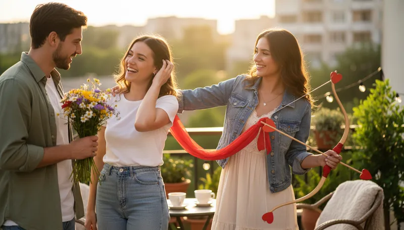 Illustration of play cupid: Act as a matchmaker for others.