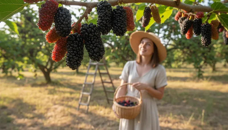 Illustration of mora: A type of berry or a delay.