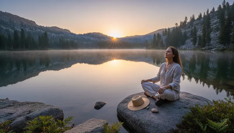 Illustration of serenity: A state of calm and peace.