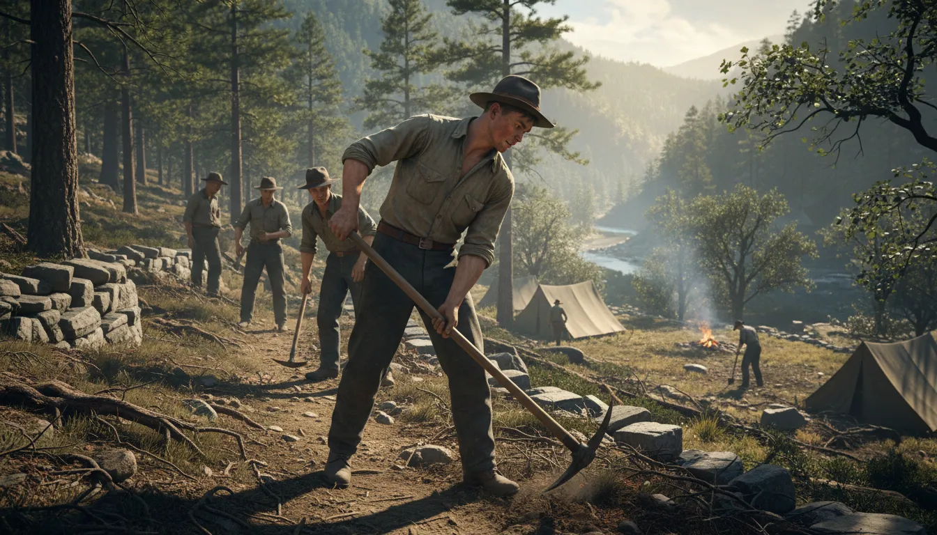 Иллюстрация CCC: a former US agency that gave young men outdoor work