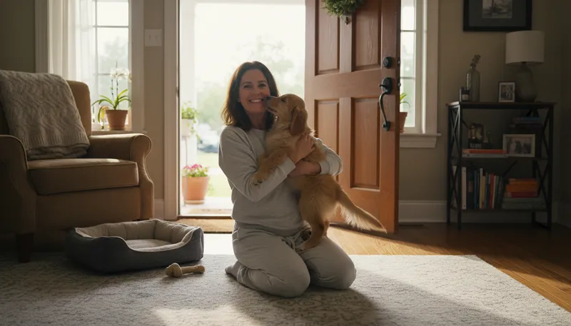 Illustration of adopter: A person who takes in a child or pet.