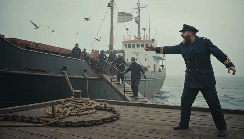 Illustration of captain: A leader or person in charge.
