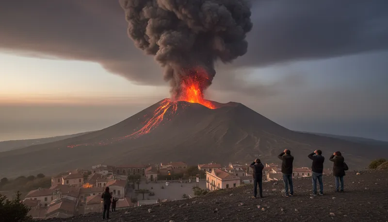 Illustration of etna: Volcano in Italy.