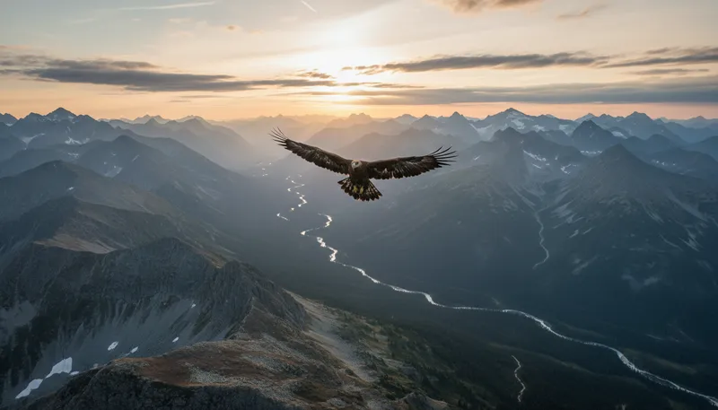 Illustration of soar: To fly high in the air.