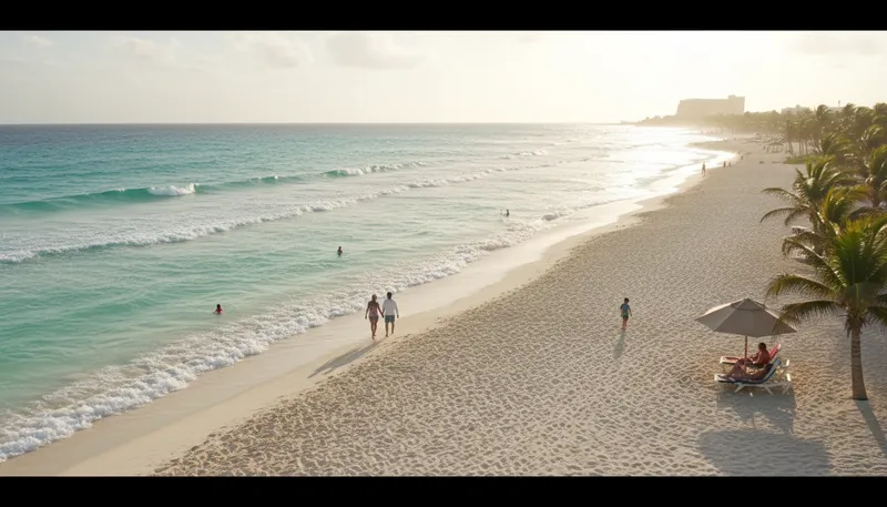 Illustration of cancun: A popular beach destination in Mexico.