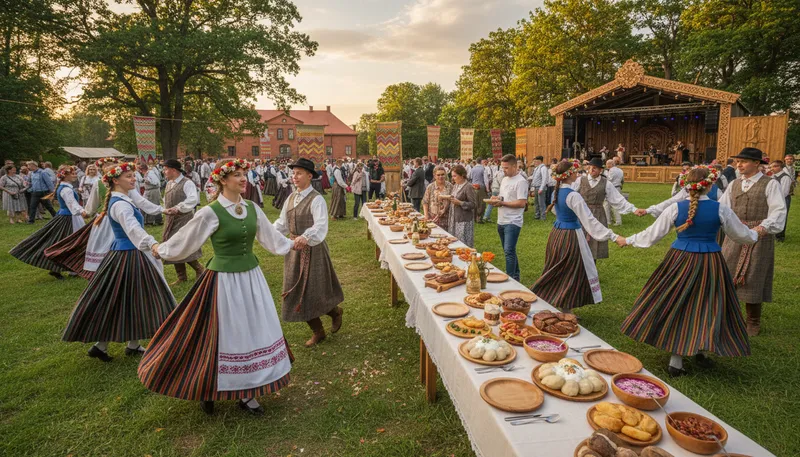 Illustration of lithuanian: Relating to Lithuania, a Baltic country.