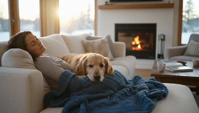 Illustration of warm body: A living person or animal providing heat.