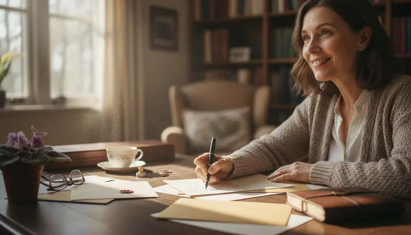 Illustration of yours ever: a warm closing in a letter.