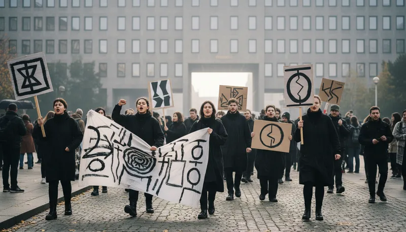 Illustration of anarcho: Related to anarchism, a political philosophy.